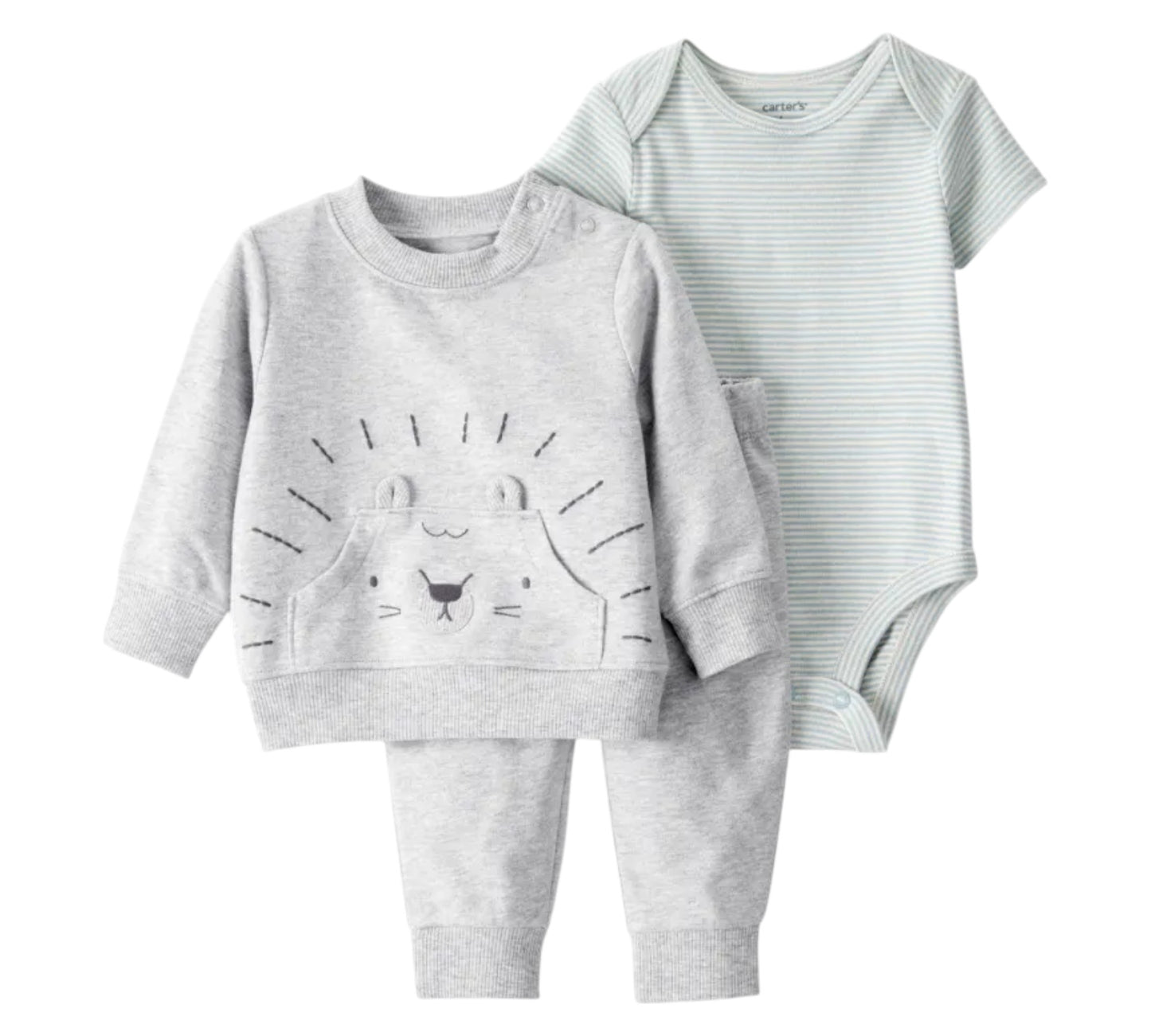 Set 3P 9M 1T267310 Carters León/Gris