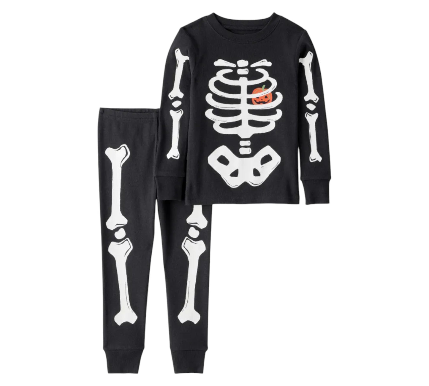 Set 2P 24M 1T285810 Carters Esqueleto/Fluorescente