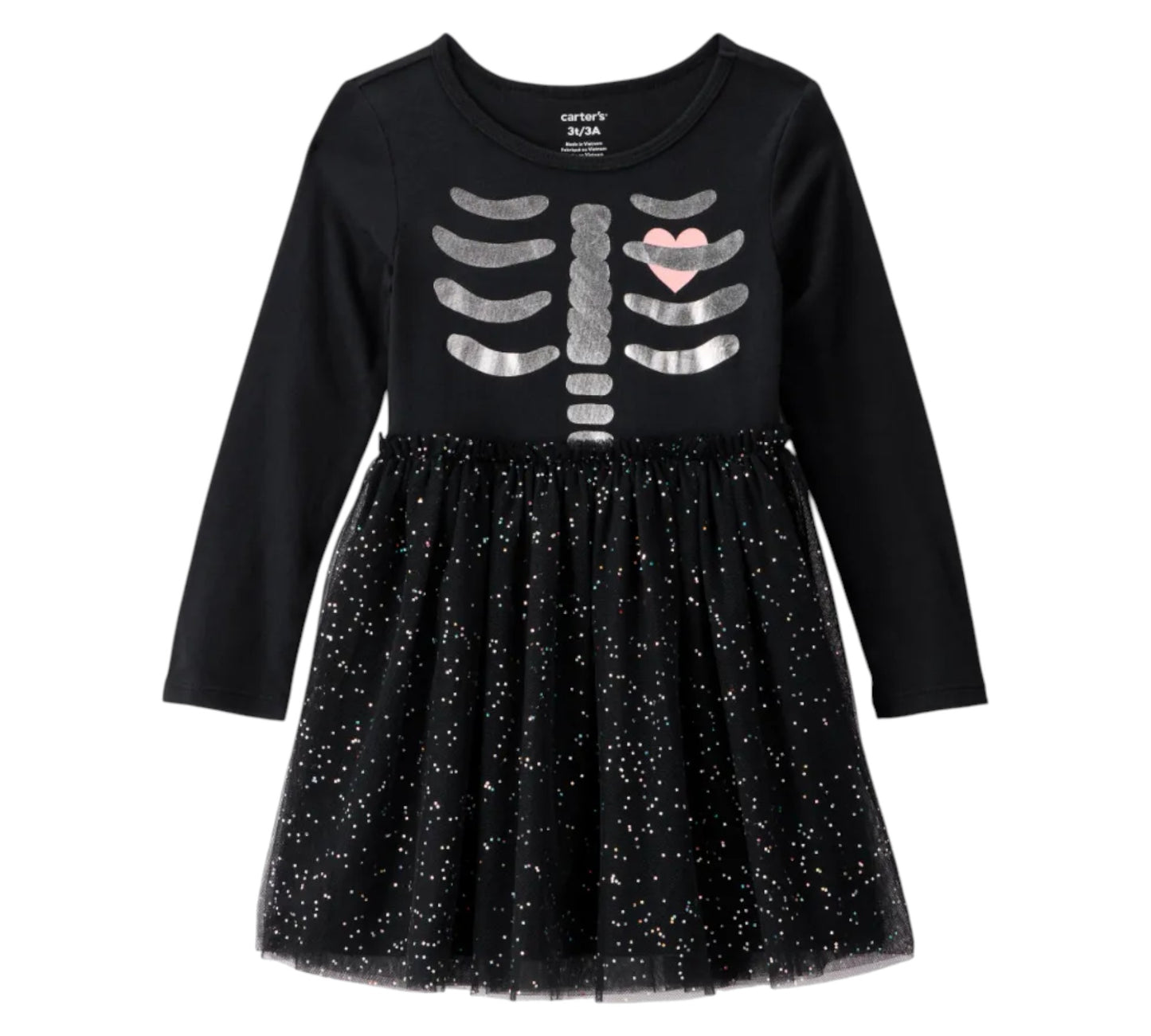 Vestido 5T 2T258210 Carters Esqueleto/Tul Brillos