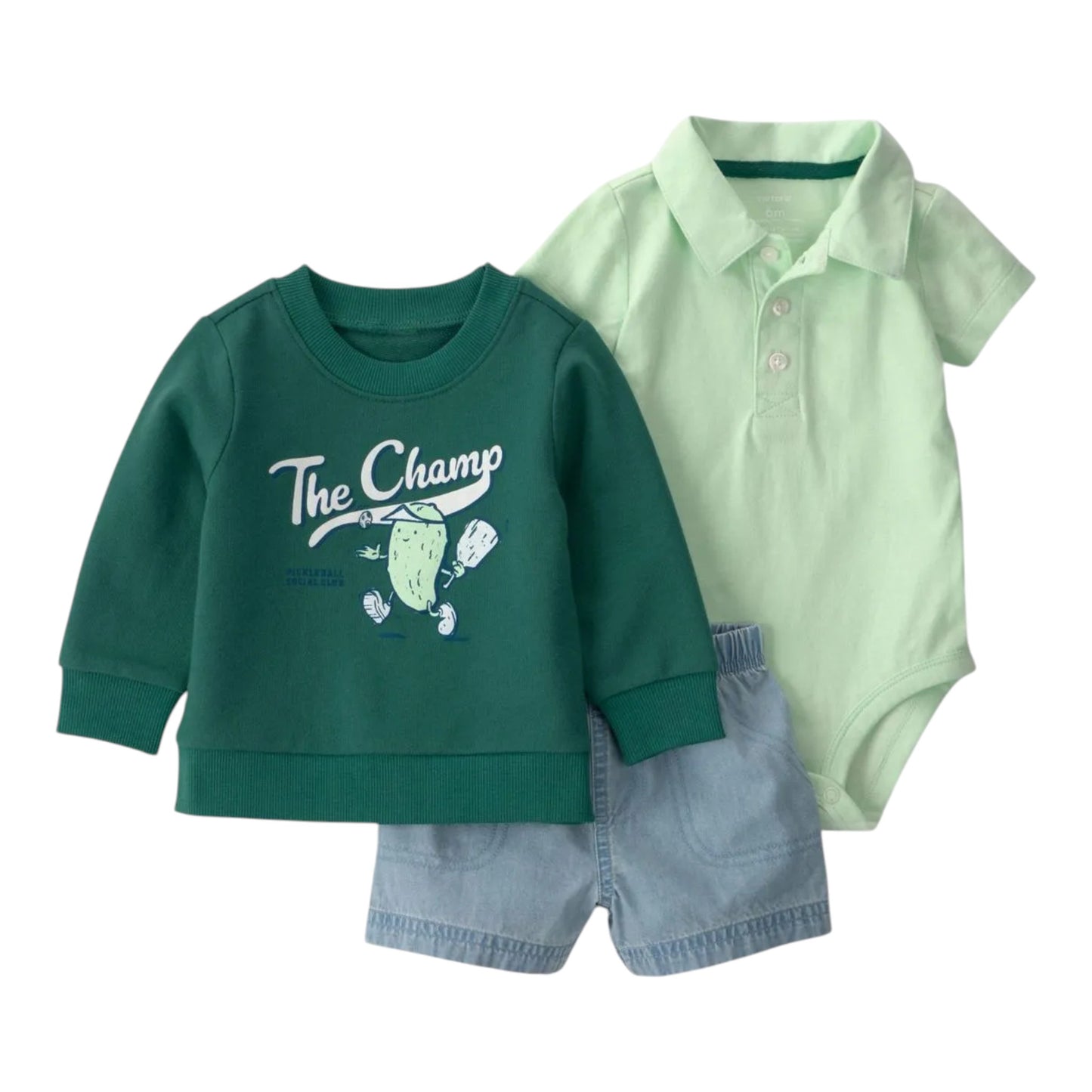 Set 3P Niño 1U532910 Verde Champ