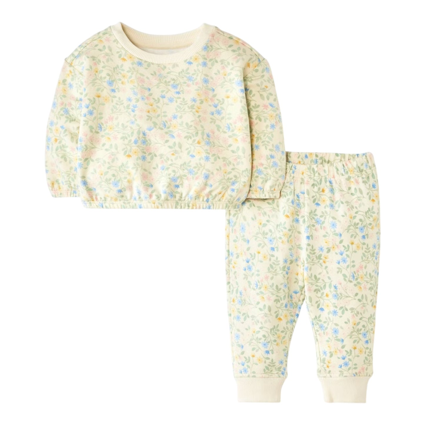 Set 2P Niña 44WP51 Cloud Island Flores Beige