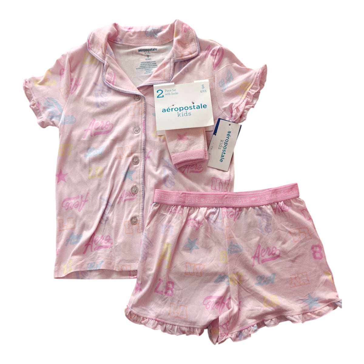 Pijamas Niña Aeropostal Rosa