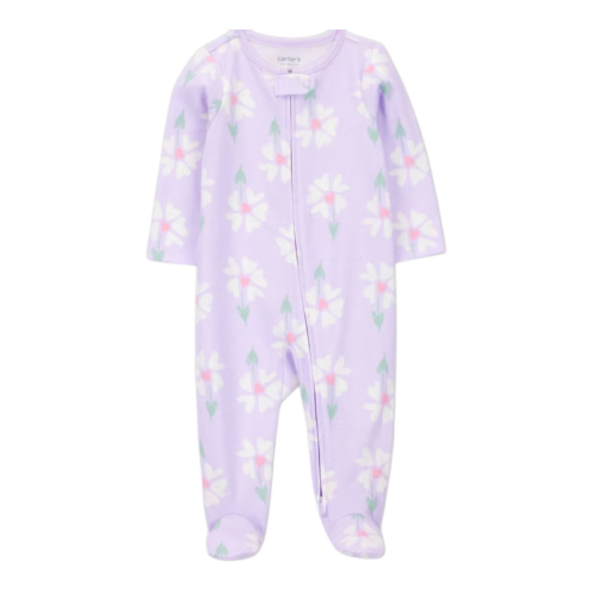 Mameluco Carter's lila con estampado de flores para bebé niña