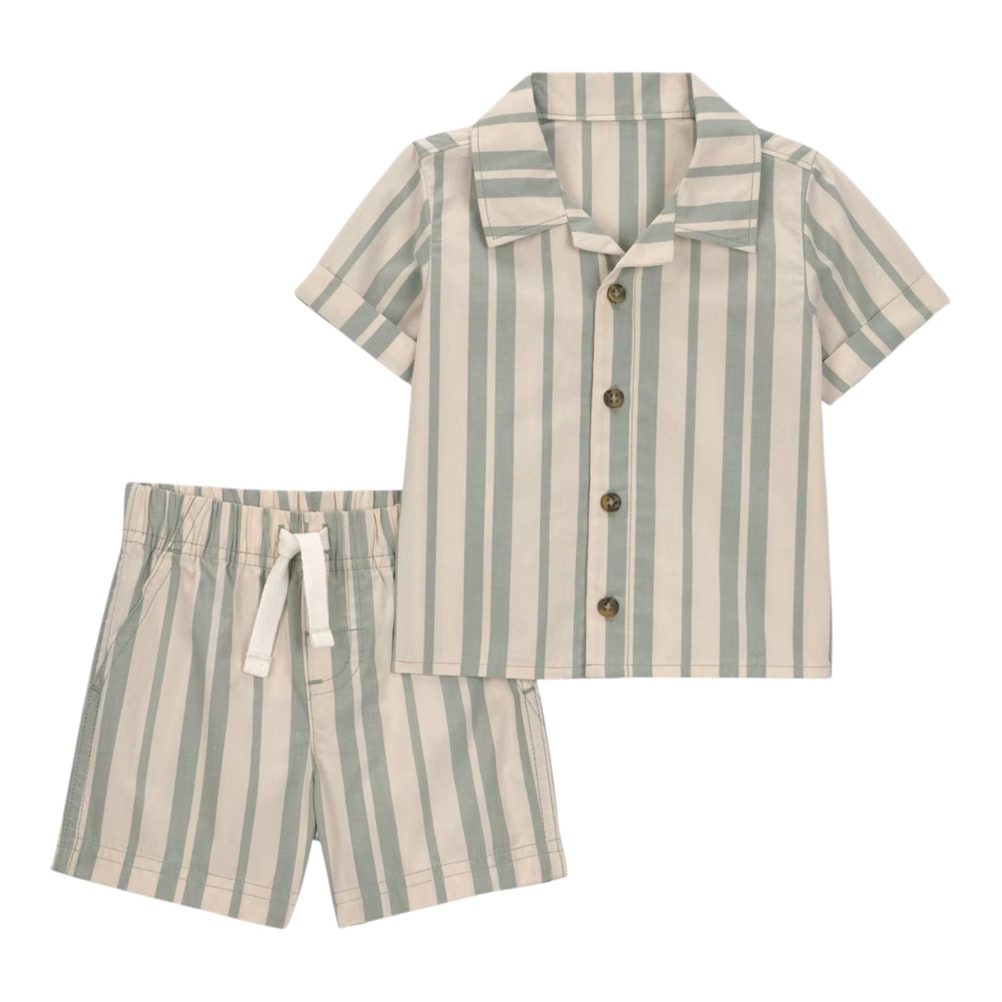 Set 2P Niño 1U812110 Carters Rayas Verde