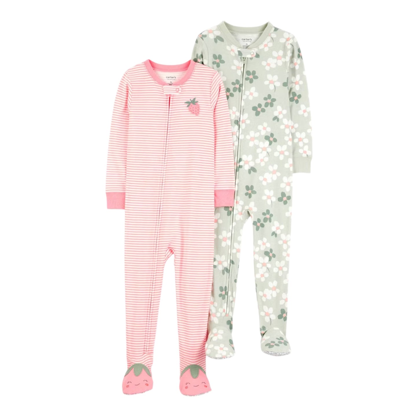 Set Mamelucos Niña 6U314210 Carters Verde Flores