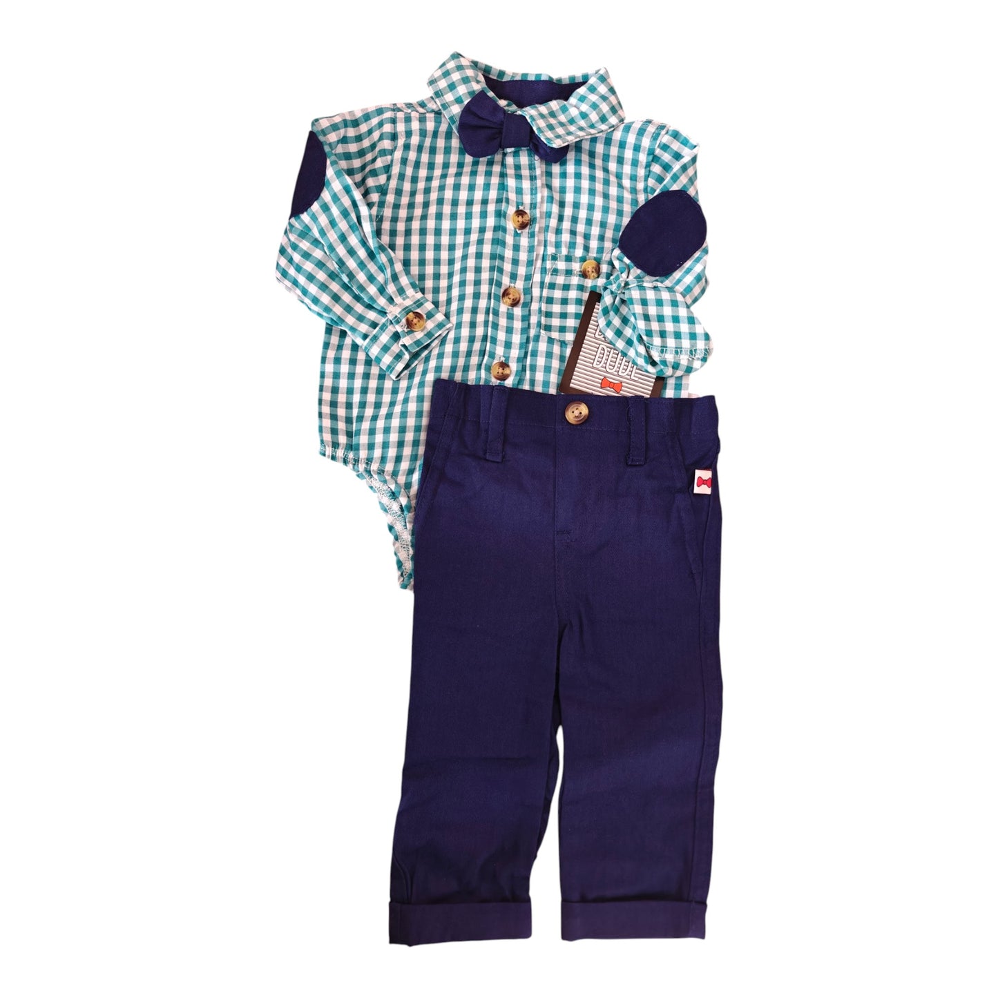 Set Niño Dapper Dude Cuadros Aqua Moño