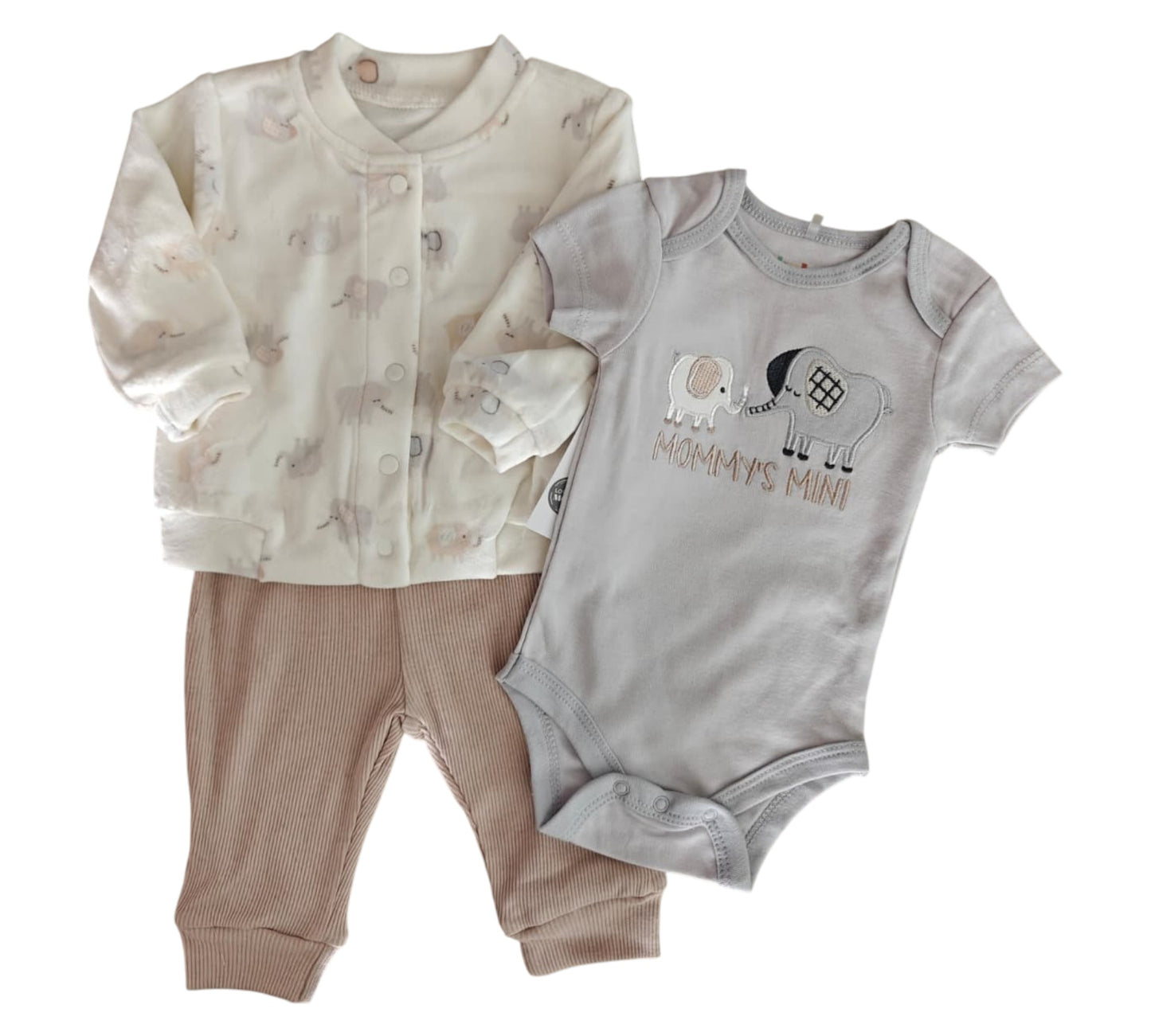 Set 3P 6-9M HB2100423 Elefante Gris Baby Gear