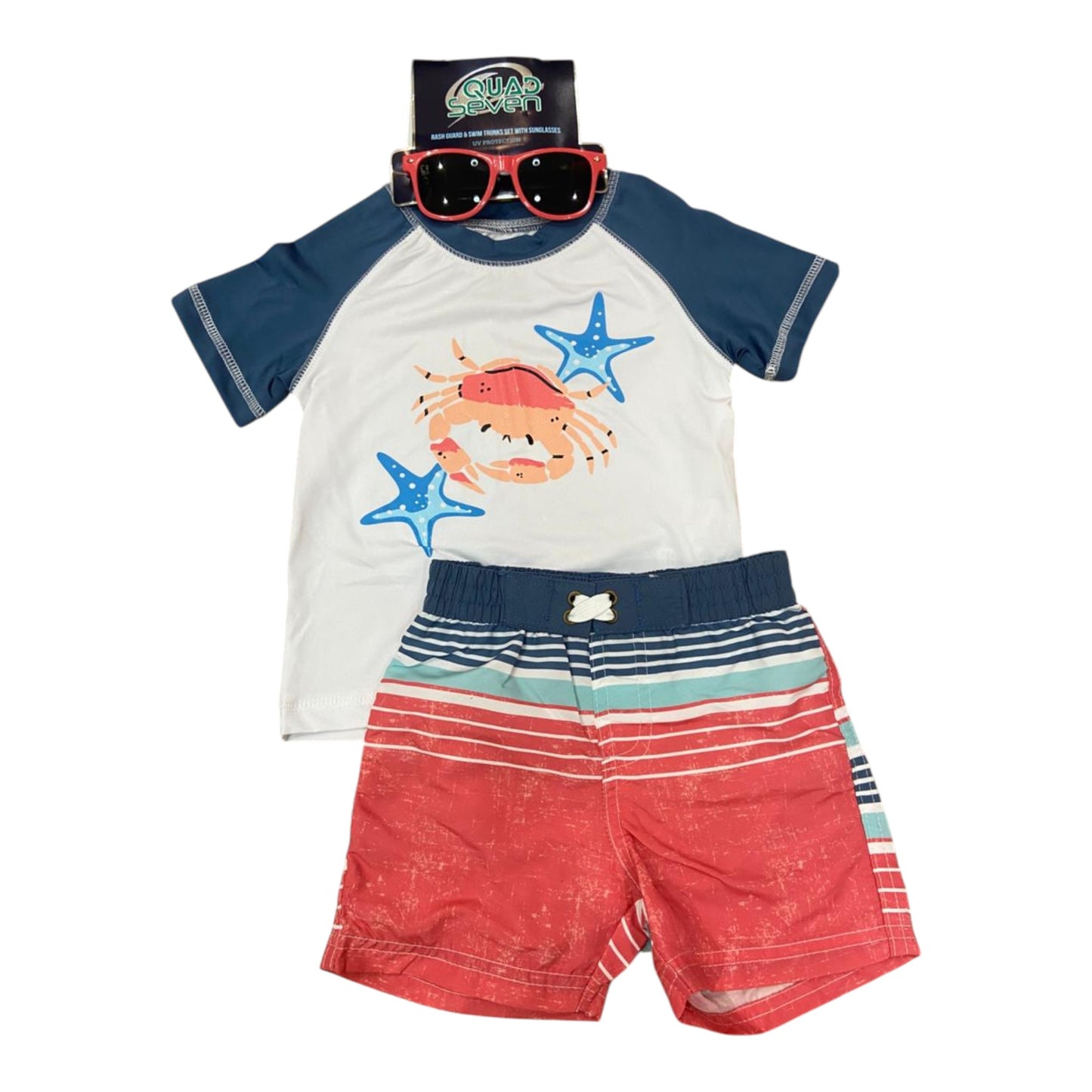 Traje de Baño 3P Squad Seven Azul Naranja