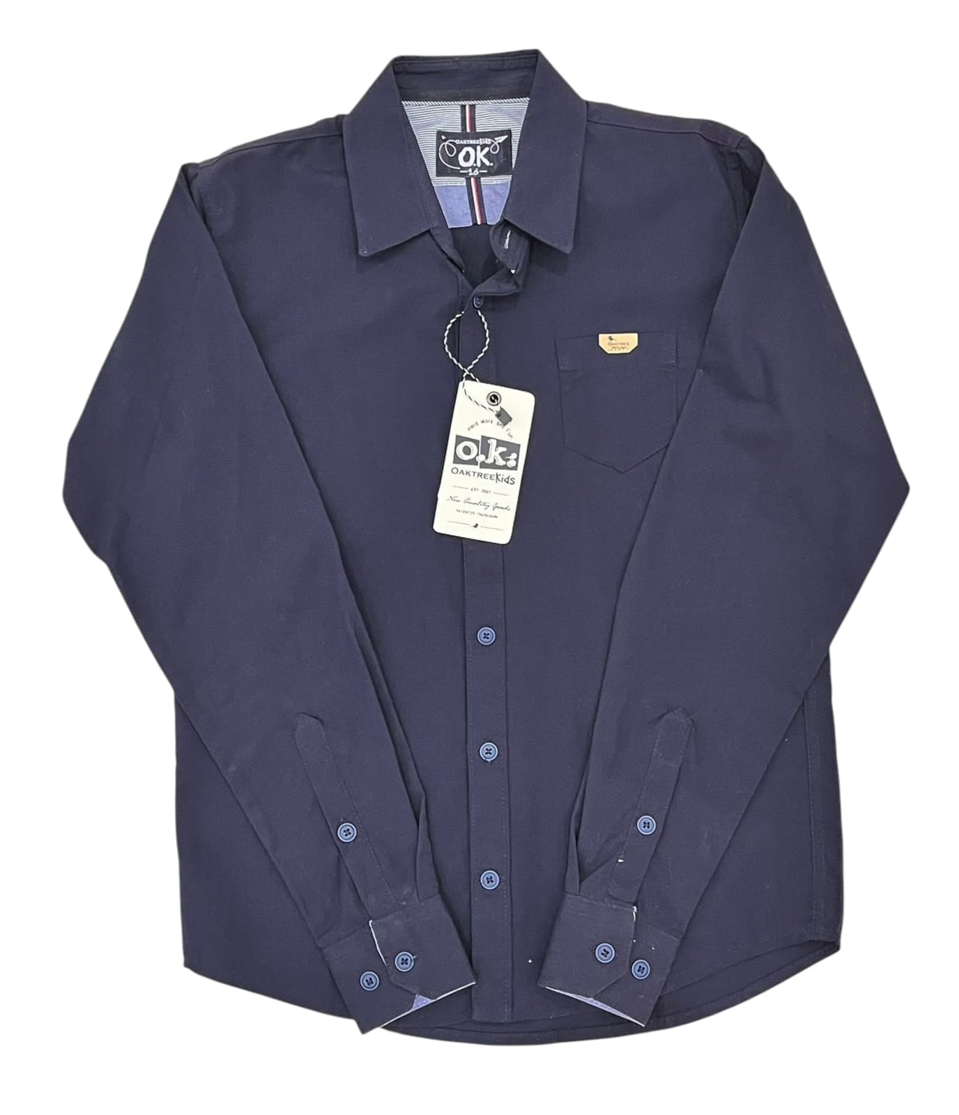Camisa de Vestir 16T OAKTREE Azul Marino