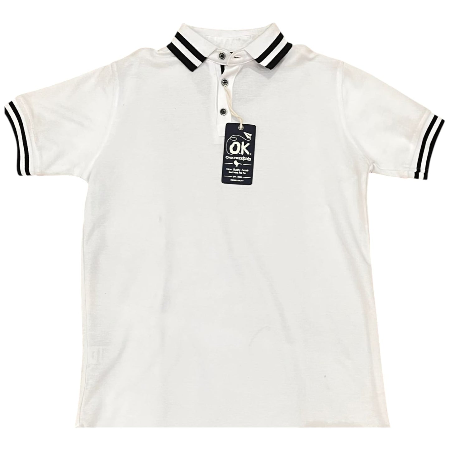 Playera 16T OAKTREE Blanco/Rayas