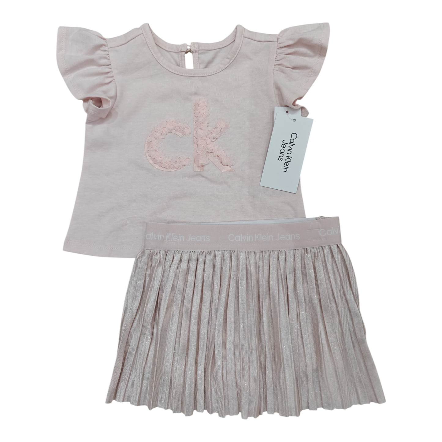 Vestido 2P Nina Talla 18M Style CKSii58P-999 Calvin Klein Rosa