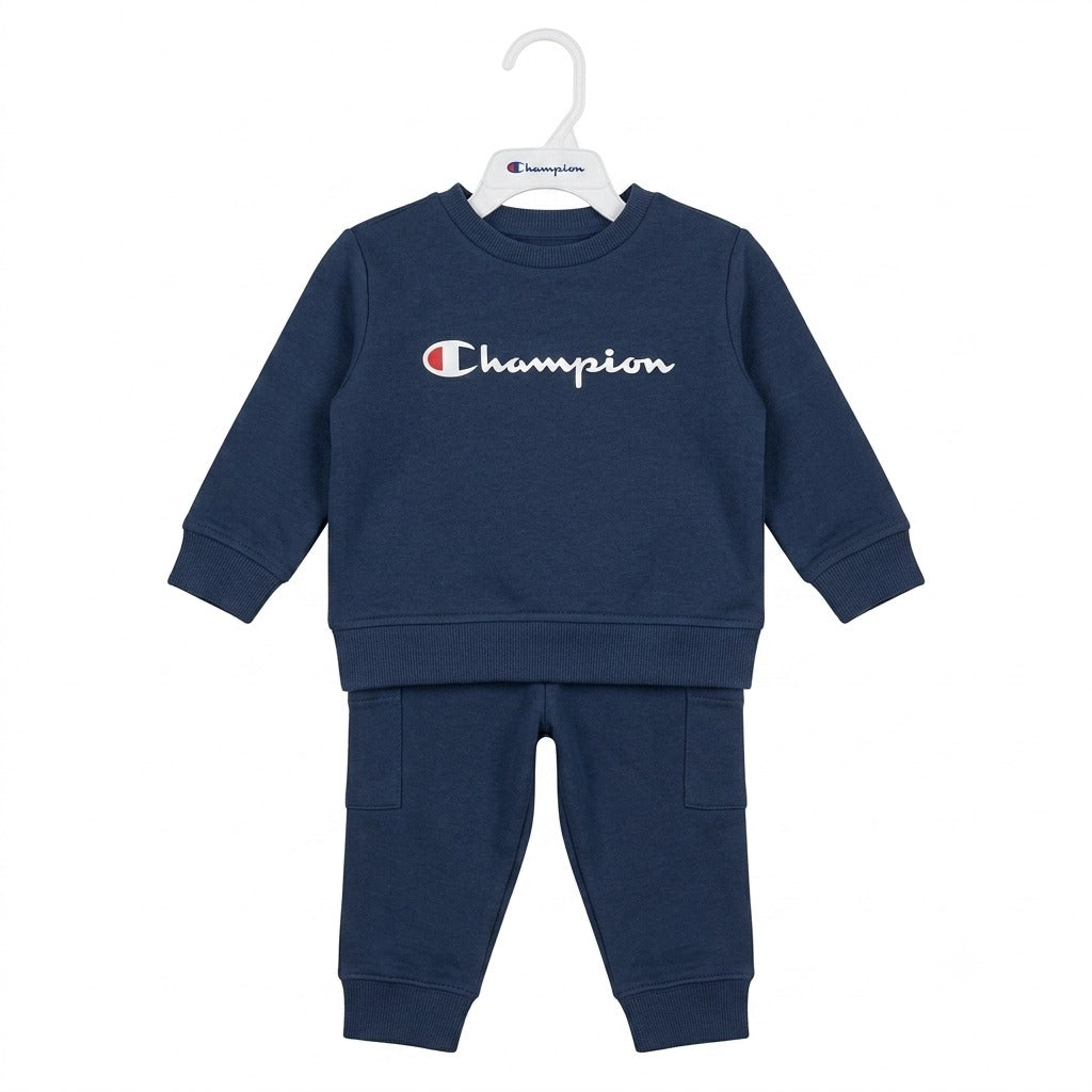 Set Champion de dos piezas en indigo vintage para bebé niño