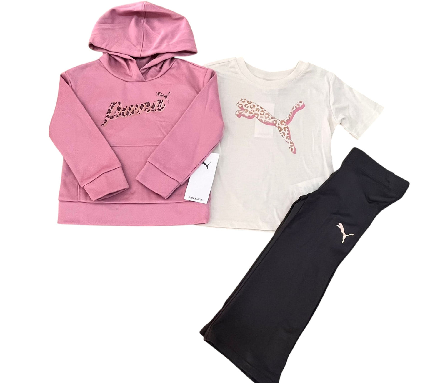 Set 2P 4T PGF25-19387 PUMA Rosa/Animal Print