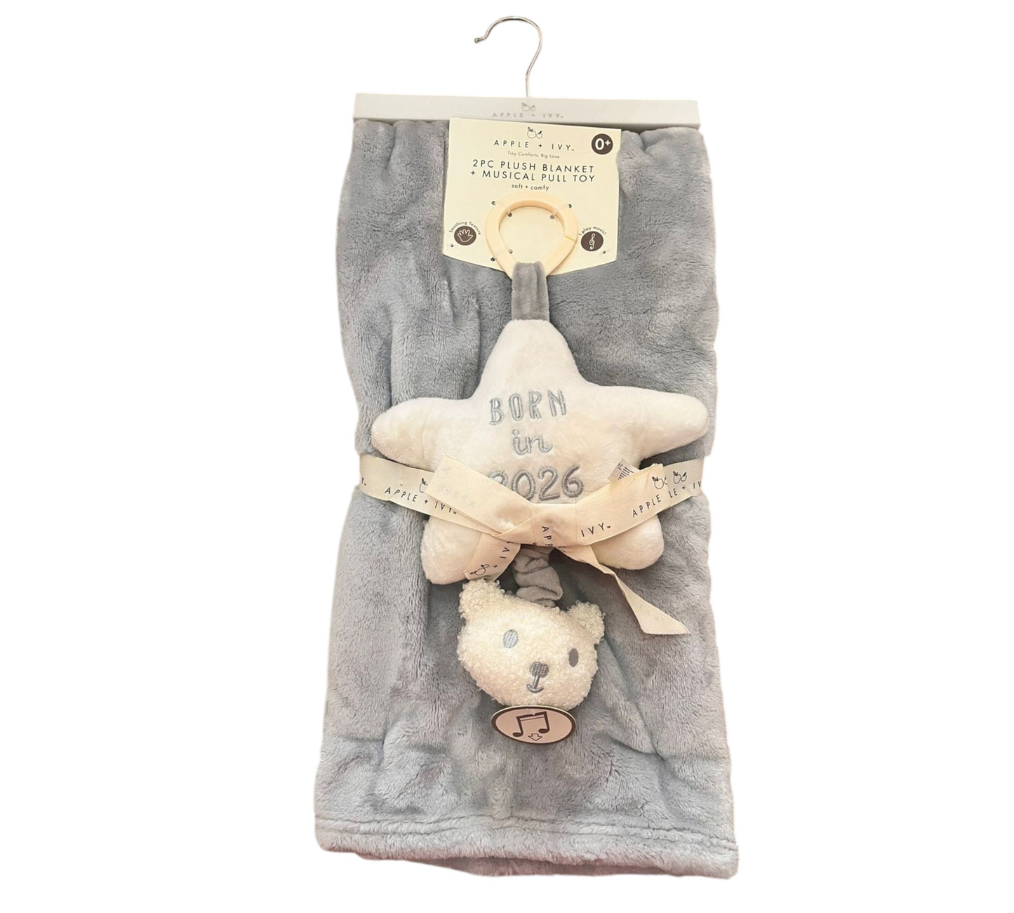 Cobija 2P APB028 Apple+Ivy Estrella musical/Gris