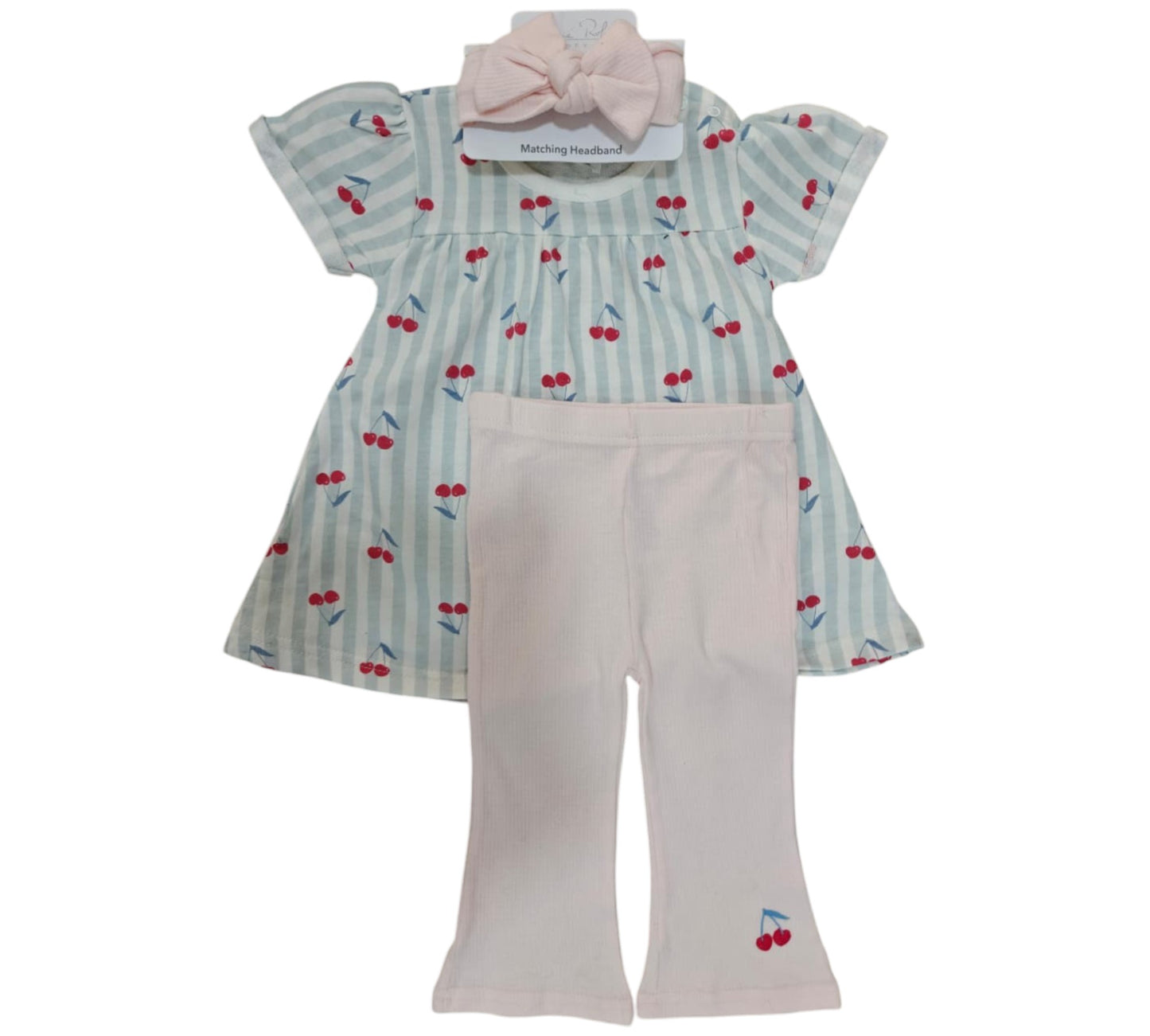 Set 3P 24M R001J512 Niña Rene Rofe Rayas Cerezas