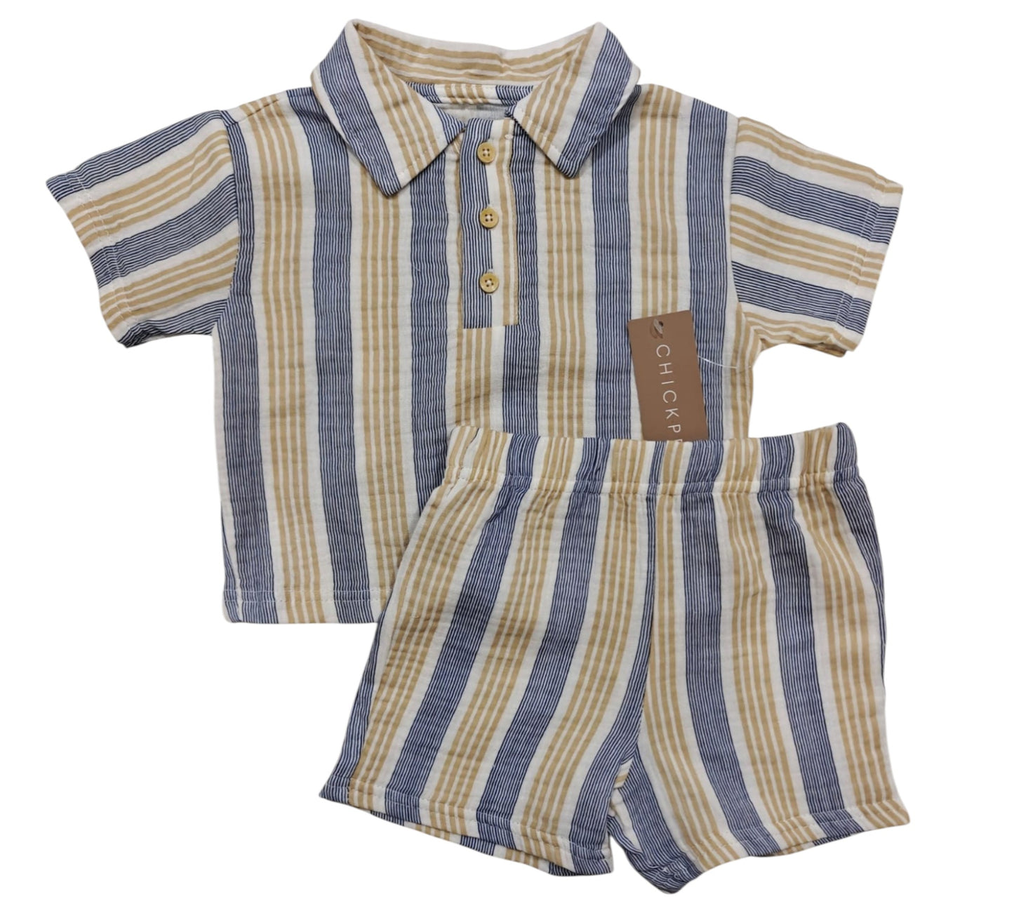 Set 2P 24M PE2200229 ChickPea Rayas Camel/Marino