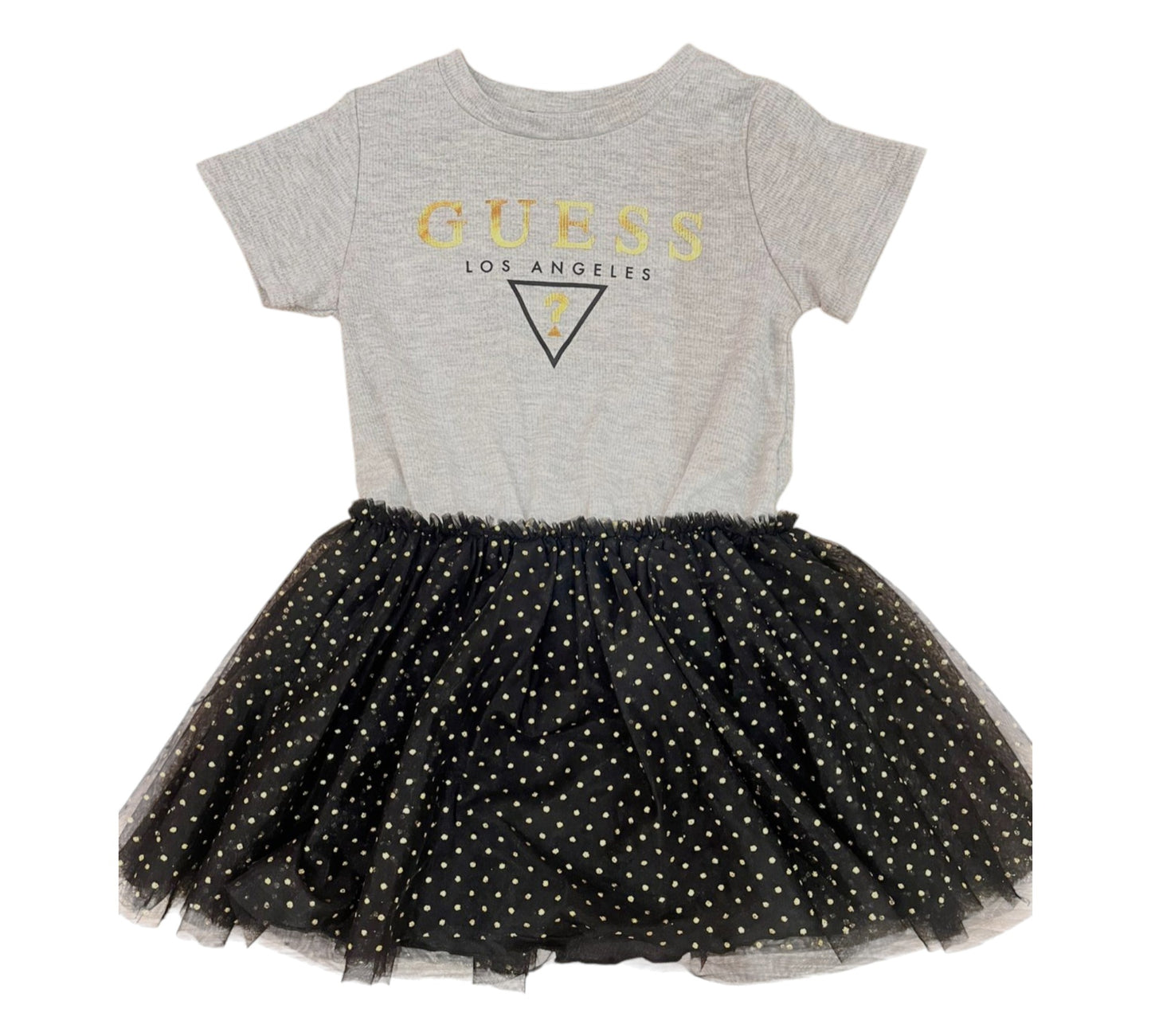 Vestido 6T GGU19843A Niña Guess Gris/Tul Negro