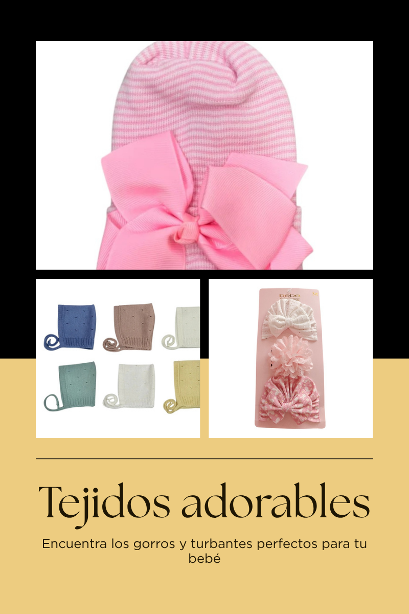 Gorros y turbantes tejidos para bebé niña Sweet Regina