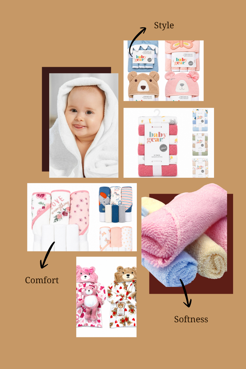 Toalla y bata de baño para bebé niña Sweet Regina