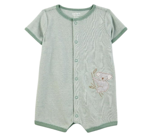 Romper 0/3M 1S649110 Carter's Koala/Verde Rayas