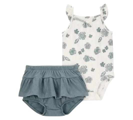 Set 2P 09M 1S524310 Verde Flores