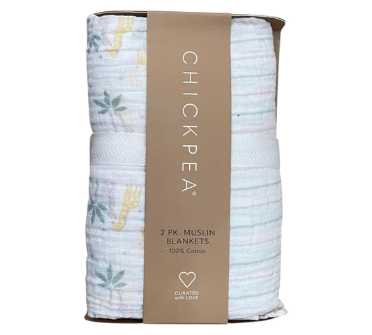 Sabana Muselina 2P BE1000025 ChickPea Jirafas/Rayas