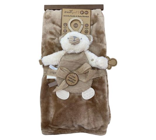 Cobija con Juguete 2P Niño Dream Gro - Oso Cafe - Style DB128-TP