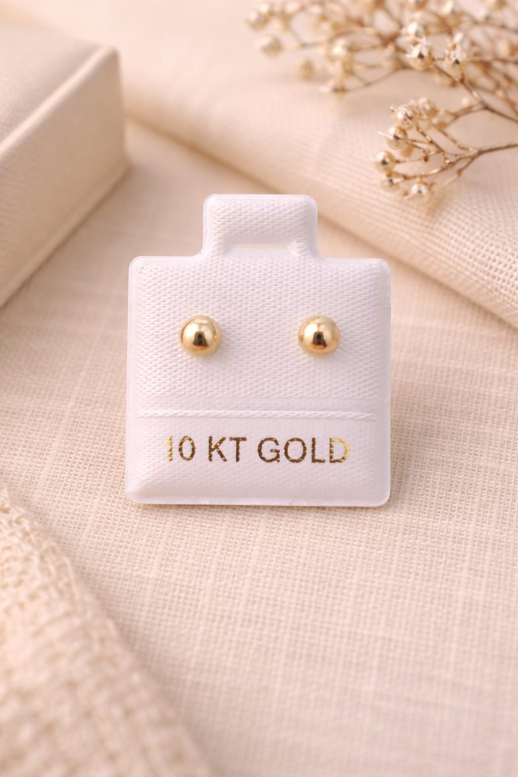 Broquel Mod. Bola Oro 10K