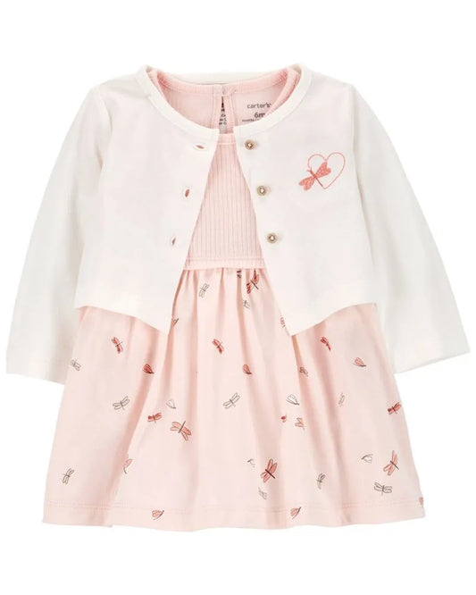 Vestido RN 1P601210 Carters Libélulas/Rosa