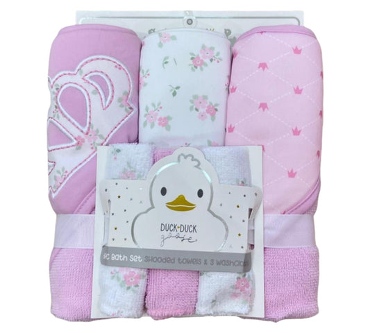 Toallas y Toallitas 6P Niño Duck Duck - Corona Rosa - Style D05904LA