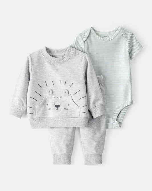 Set 3P 3M 1T267310 Carters León/Gris
