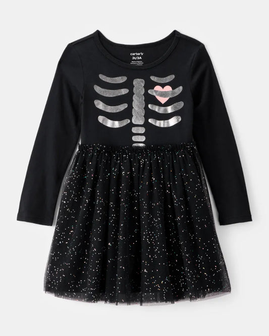 Vestido 4T 2T258210 Carters Esqueleto/Tul Brillos