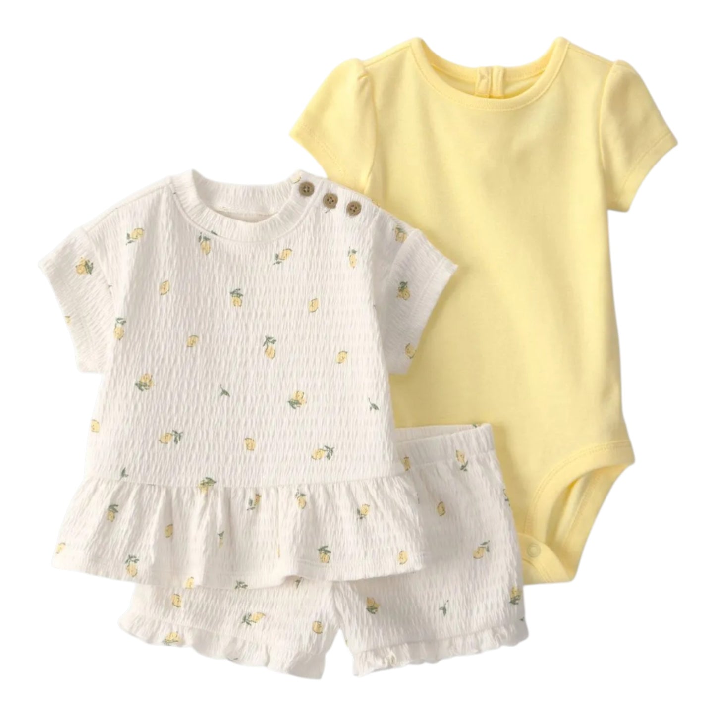 Set 3P Niña Talla 18M Style 1U529910 Carter's Limones Amarillo