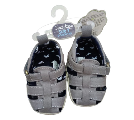 Huaraches 0-3M TBR21132 Gris Azul First Steps