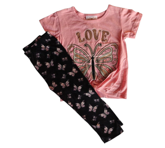 Set 2P 3T 6305302 GirlsPink Mariposa
