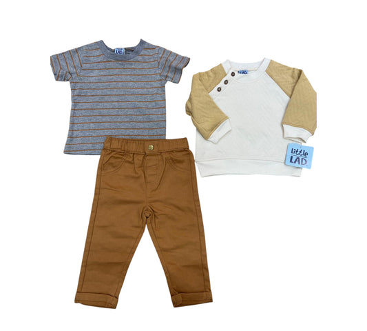 Set 3P 3T Little Lad Beige/Café