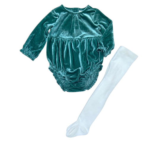 Set 2P 12M 1S056010 Carters Verde Blanco