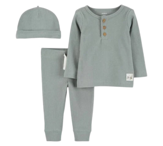 Set 3P PRE Carters 1R040710 Verde Gorro