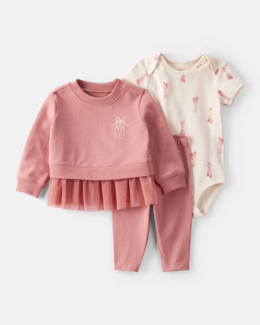 Set 3P RN 1T474510 Carters Ballet Rosa