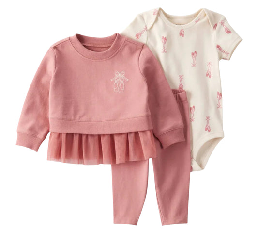 Set 3P 12M 1T474510 Carters Ballet Rosa