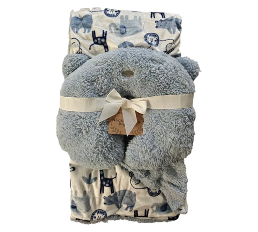 Cobija Almohada DreamGro Animales Azul