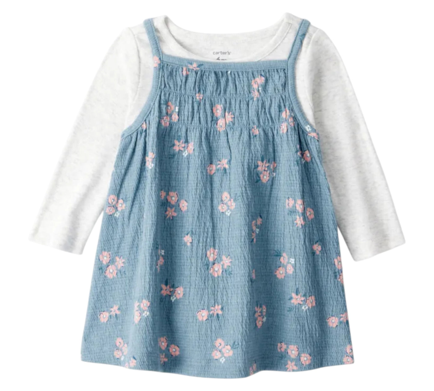 Vestido 2P 6M 1T567810 Carters Floral/Gris