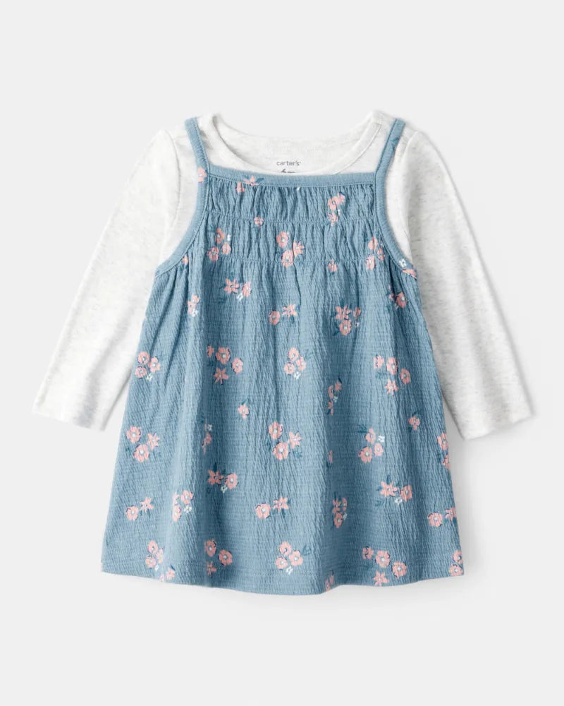 Vestido 2P RN 1T567810 Carters Floral/Gris