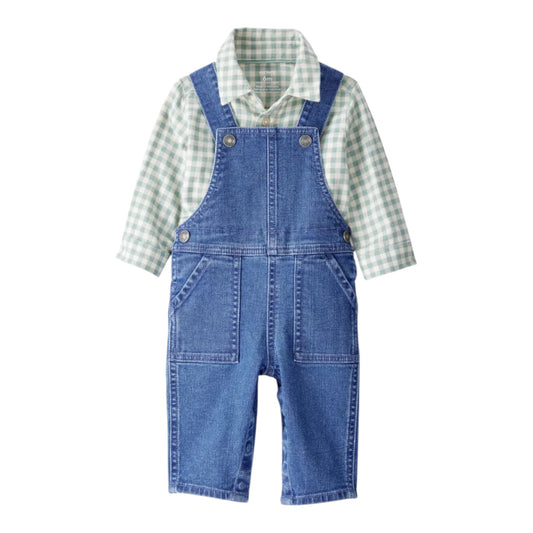 OverAll Niño 1T604610 Carters Cuadros Verde
