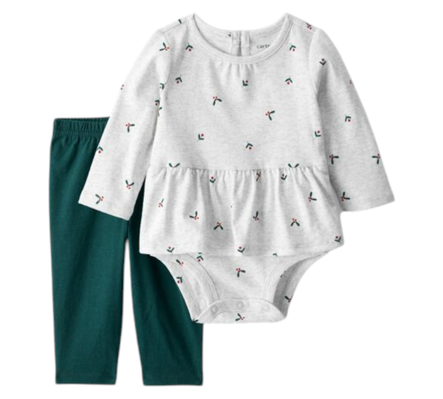 Set 2P 24M 1U046310 Carters Gris/Verde