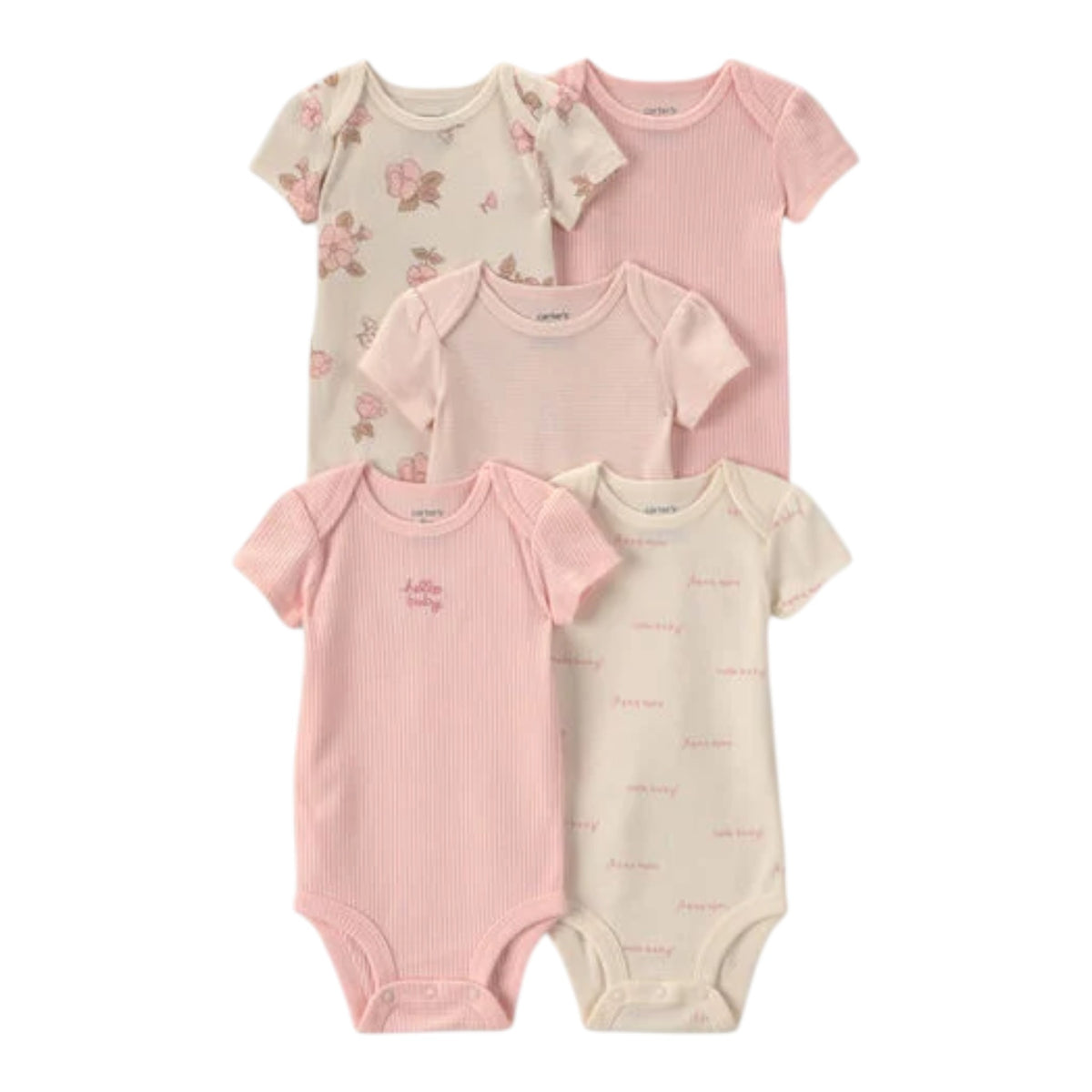 Pañaleros Niña 5P Carters 1V241810 Rosa Flores