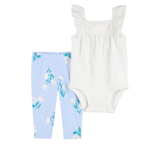 Set 2P 03M 1S525710 Flores AzulCarter’s