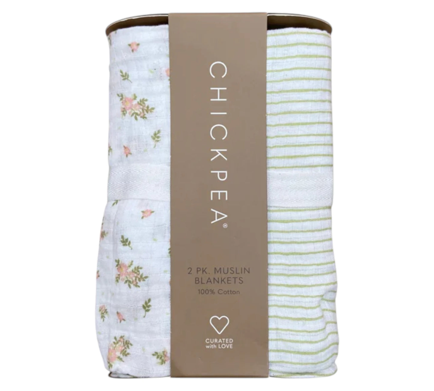 Sabana Muselina 2P BE1100070 ChickPea Rosas/Rayas