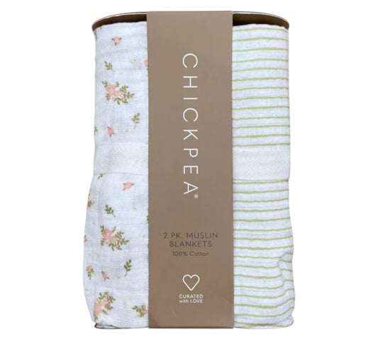 Sabana Muselina 2P BE1100070 ChickPea Rosas/Rayas