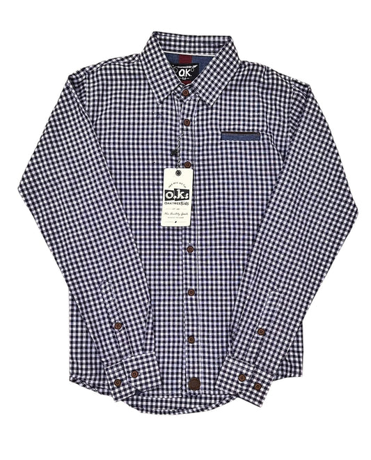 Camisa de Vestir 14T OAKTREEE Cuadros/Azul